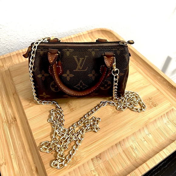 💯 Authentic Vintage Louis Vuitton Nano speedy/unbranded chain w/COA - Picture 2 of 13
